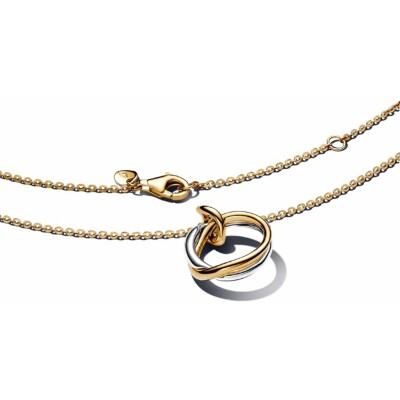 Collier Pandora en métal doré et argent