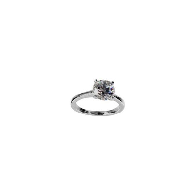 Solitaire en or blanc et diamant