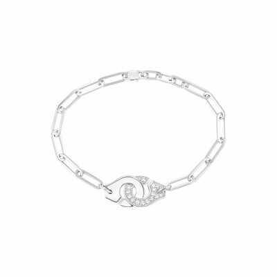 Bracelet Menottes dinh van en or blanc et diamants R12