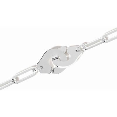 Bracelet dinh van Menottes en platine, grand modèle, 19cm