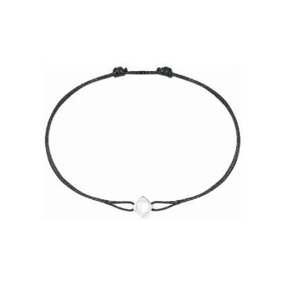 Bracelet sur cordon dinh van Le Pavé en platine, moyen modèle