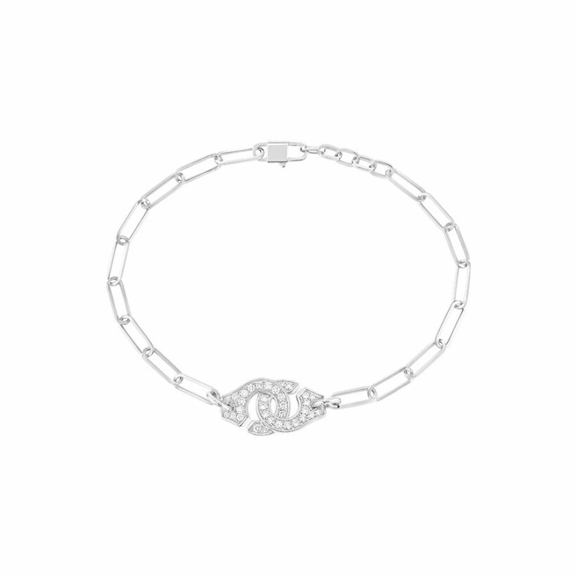 Menottes dinh van R10 bracelet, white gold, diamonds