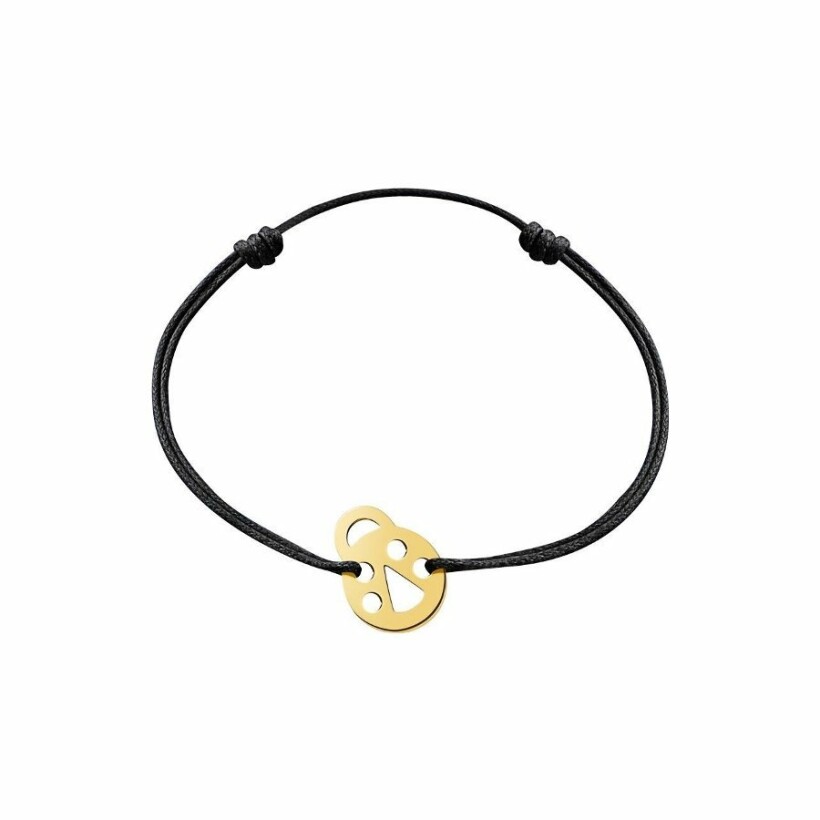 Bracelet sur cordon Symboles dinh van coccinelle en Or jaune