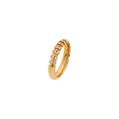 Bague en or jaune et diamants
