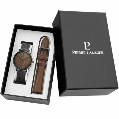 Coffret de montre Pierre Lannier Nature 370F388 et un bracelet supplémentaire