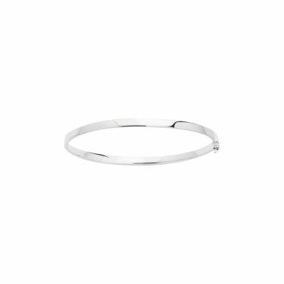 Bracelet jonc ouvrant en or blanc