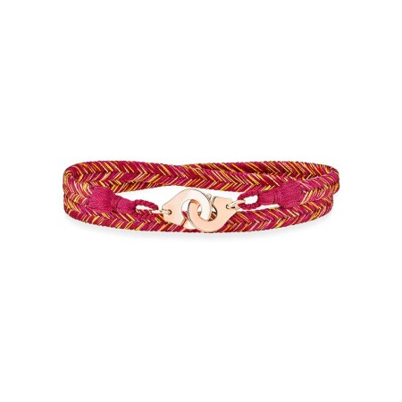 Purple light Menottes dinh van R10 woven bracelet, rose gold