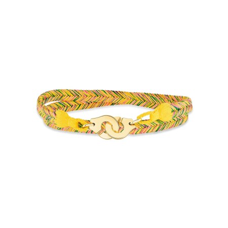 Bracelet tissé  jaune Eldorado Menottes dinh van R10 en or jaune