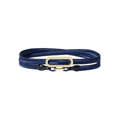 Bracelet dinh van Maillon  L en or jaune, coloris bleu marine