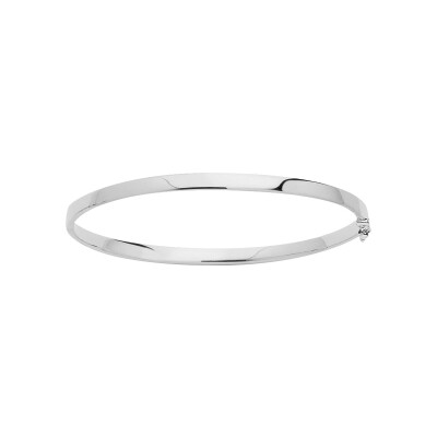 Bracelet Jonc 4mm en or blanc