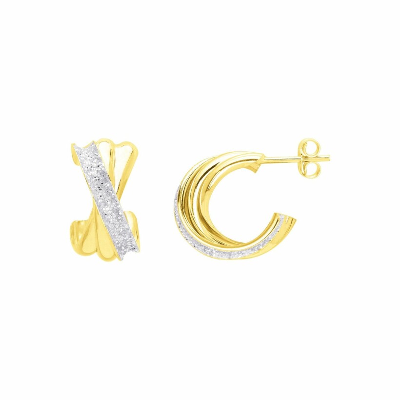 Boucles d'oreilles 3/4 anneaux en or jaune