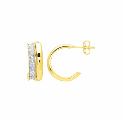 Boucles d'oreilles 3/4 anneaux en or jaune