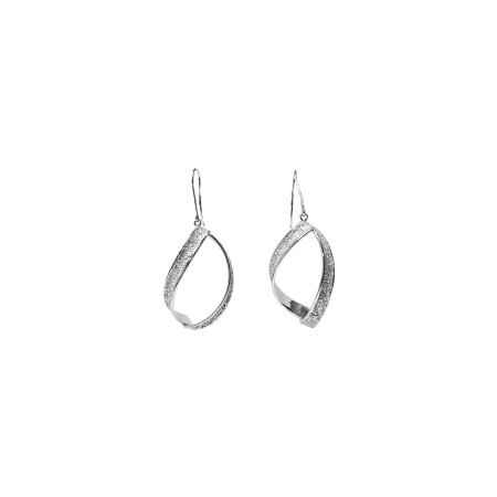 Boucles d'oreilles Isabelle Barrier Glitter en or blanc