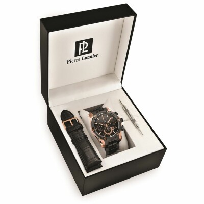 Montre Pierre Lannier 375A039 (avec bracelet cuir et acier)