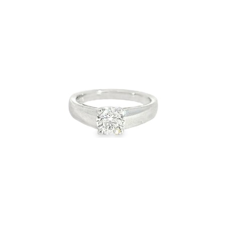 Solitaire en or blanc et diamant