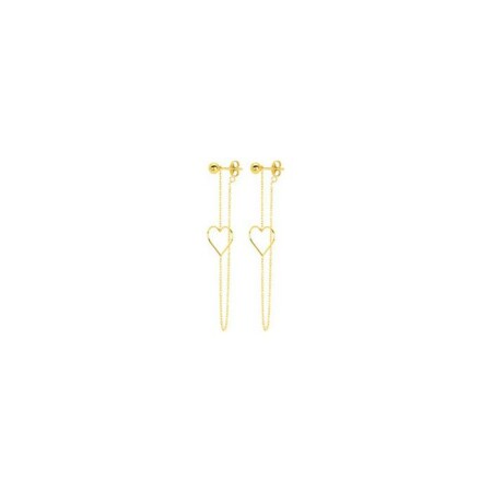 Boucles d'oreilles pendantes en or jaune