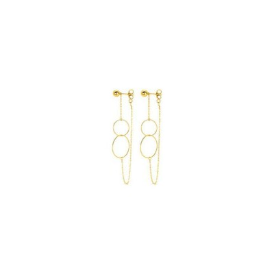Boucles d'oreilles pendantes en or jaune