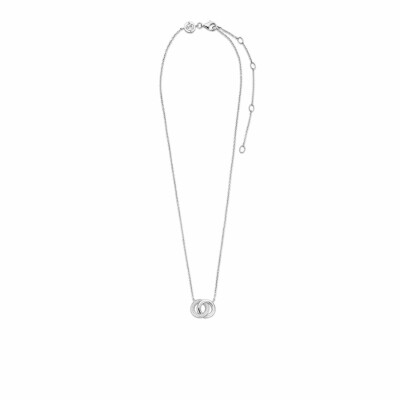 Collier Ti Sento en argent, anneaux entrelacés, 48cm