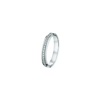 Alliance en or blanc et diamant