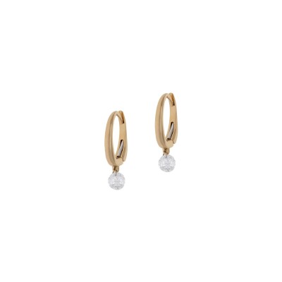Veron Roques hoop earrings, rose gold and diamonds