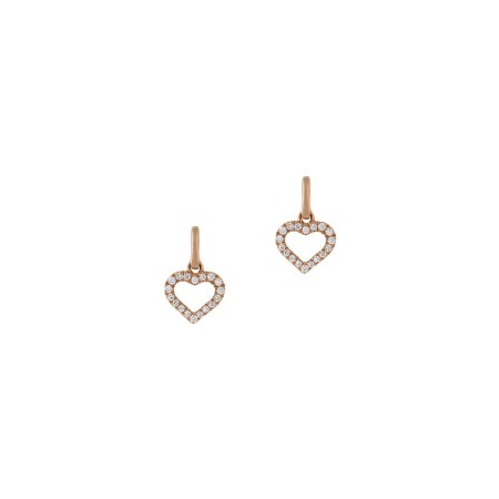 Boucles d' oreilles Veron Roques en or rose et diamants