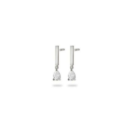 Boucles d' oreilles Veron Roques en or blanc et diamants