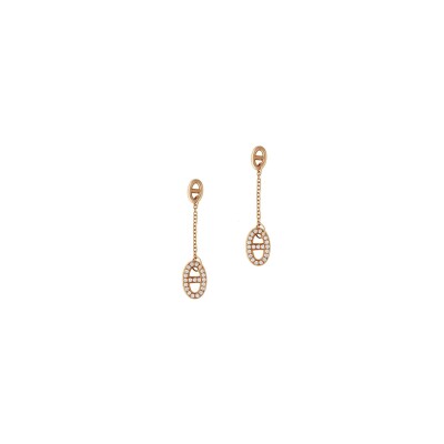Veron Roques Axiome earrings, rose gold and diamonds