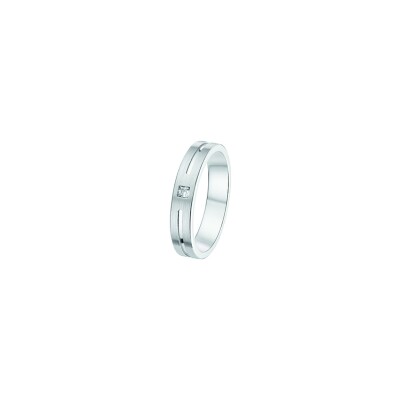 Alliance fantaisie en palladium et diamants