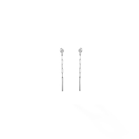 Boucles d'oreilles Veron Roques en or blanc