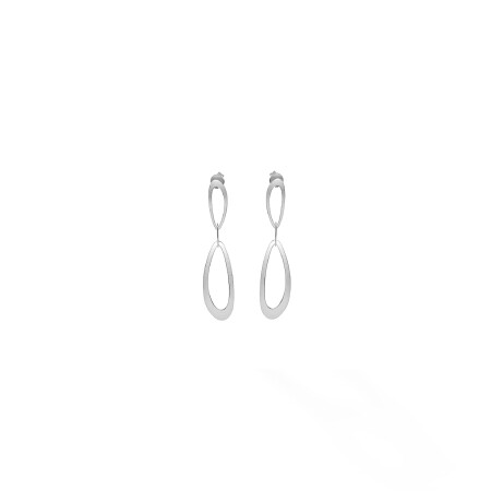 Boucles d'oreilles Veron Roques en or blanc