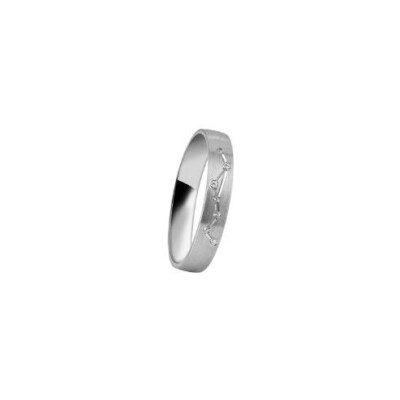 Alliance en or blanc et diamant