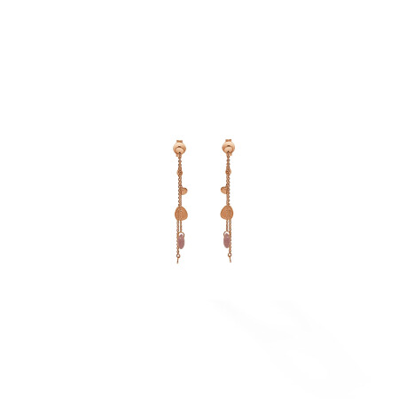 Boucles d'oreilles  Veron Roques en or rose et eosite