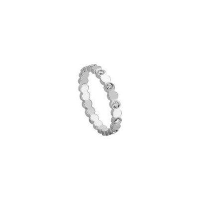 Alliance en or blanc et diamant