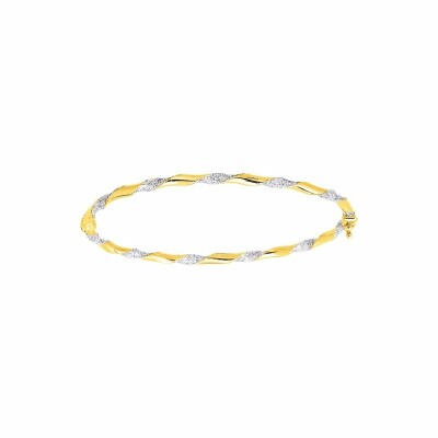 Bracelet en or jaune et glitter