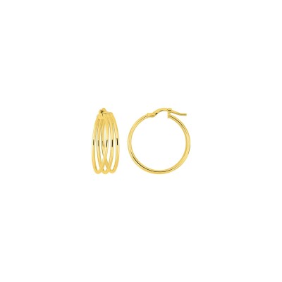 Boucles d'oreilles créoles en or jaune