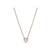 Collier Pandora Timeless cœur scintillant en métal doré rose et oxyde de zirconium, 45cm