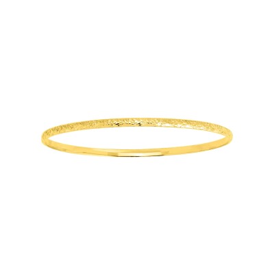 Bracelet Jonc gravé en or jaune