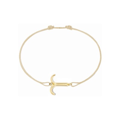 Bracelet sur cordon dinh van Les Signes Bélier en or jaune