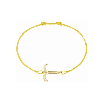 Bracelet sur cordon dinh van Les Signes Bélier en or jaune
