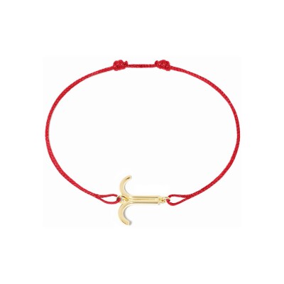 Bracelet sur cordon dinh van Les Signes Bélier en or jaune