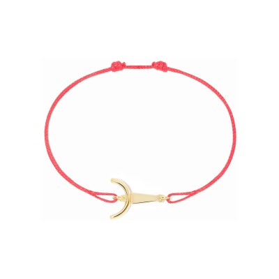Bracelet sur cordon dinh van Les Signes Taureau en or jaune