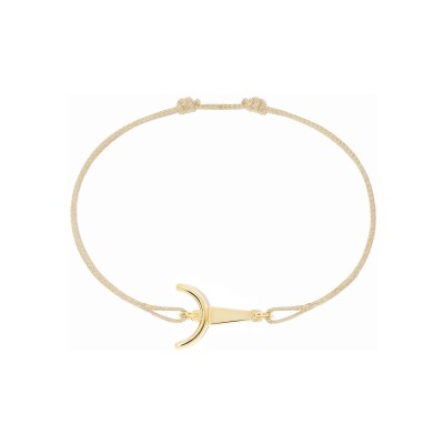 Bracelet sur cordon dinh van Les Signes Taureau en or jaune
