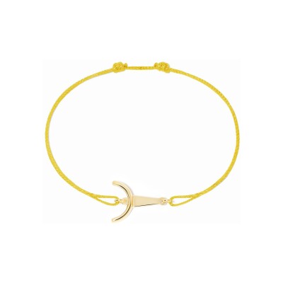 Bracelet sur cordon dinh van Les Signes Taureau en or jaune