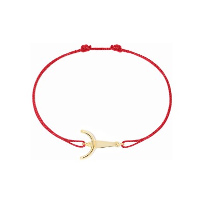 Bracelet sur cordon dinh van Les Signes Taureau en or jaune