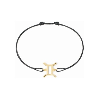 Bracelet sur cordon dinh van Les Signes Gémeaux en or jaune