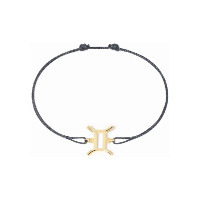 Bracelet sur cordon dinh van Les Signes Gémeaux en or jaune