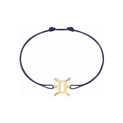Bracelet sur cordon dinh van Les Signes Gémeaux en or jaune