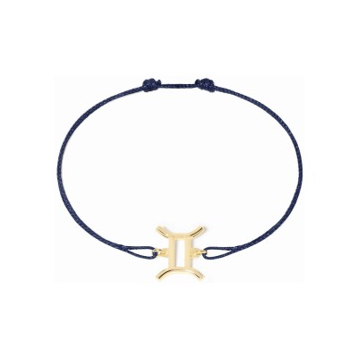 Bracelet sur cordon dinh van Les Signes Gémeaux en or jaune