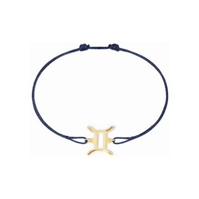 Bracelet sur cordon dinh van Les Signes Gémeaux en or jaune