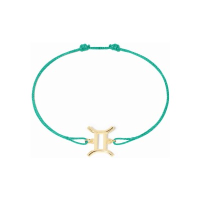 Bracelet sur cordon dinh van Les Signes Gémeaux en or jaune
